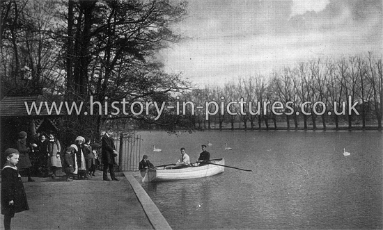 The Lake, Central Park, Ilford, Essex. c.1906
